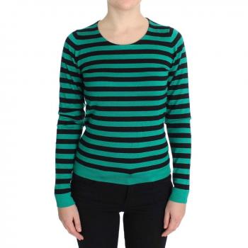 Luxury Striped Cashmere Silk Sweater - Dolce & Gabbana, Female, Green, Size: L