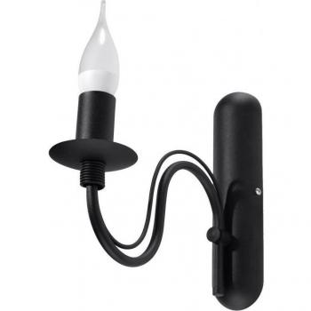 Aplique de pared MINERWA negro E14 Acero 1 bombilla LEDBOX Iluminación interior LED