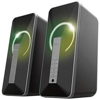 Trust Juego de Altavoces PC 2.0 con Bluetooth Arva - Altavoz Potente, Iluminación LED RGB, Alimentación por USB, 20 W, per PC, Ordenador Portátil