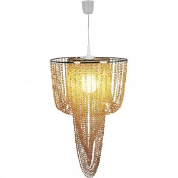 Lámpara de Techo Colgante Beige de Metal, 40 cm, 1 Bombilla E27