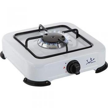 Jata CC703 Cocina de Gas para Camping con 1 Quemador Con Parrilla Apta para Todo Tipo de Ggas Licuado