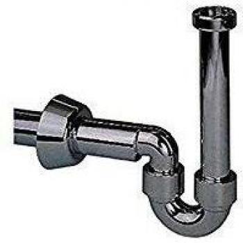 Geberit - Sifón Curvo Geberit Para Lavabo Y Bidé, Salida Horizontal: D40Mm G1 1/4 Cromado Brillante