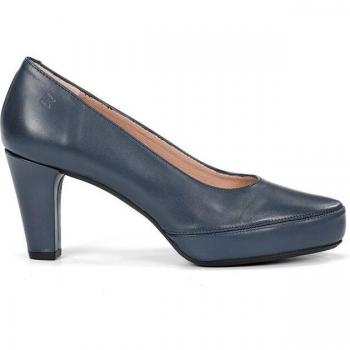 Zapatos de salón de mujer en piel Dorking by Fluchos BLESA D5794 Azul