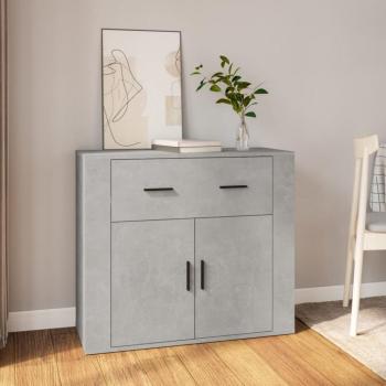 Armario de hormigón gris 80x33x70 cm de madera multicapa
