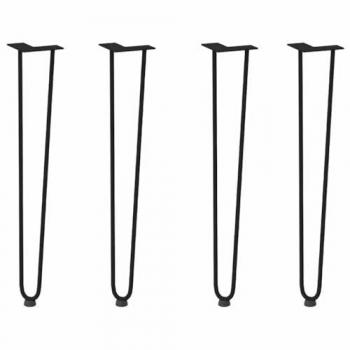 Hairpin Table Legs 4 pcs Black 72 cm Solid Steel