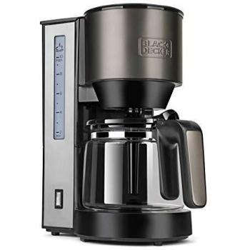 Black+Decker BXCO870E Cafetera de goteo, 870 W, 1.25 litros, Acero Inoxidable