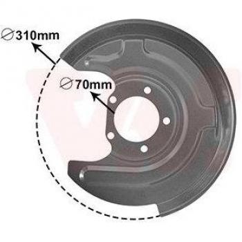 VAN WEZEL Chapa protectora contra salpicaduras para disco de freno 0315373