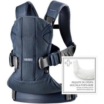 Mochila portabebés BabyBjörn One Air 3D Mesh con babero.