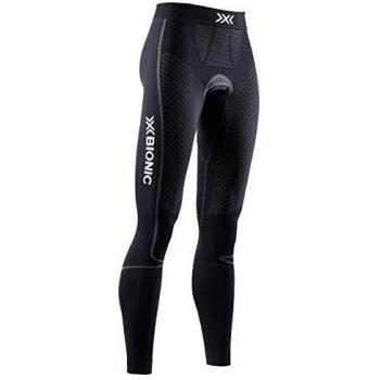 X-Bionic Invent 4.0 Cycling Pants Women Pantalones Largos De Ciclismo Mallas Legging con Una Esponja Acolchada Altamente Respirable para Mujer, Black/Charcoal, L