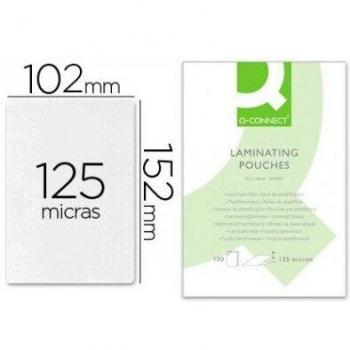 Q-Connect - Bolsa De Plastificar 102 X 152 Mm 125 Mc Carnet De Fútbol Caja De 100 Unidades