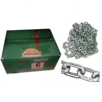 Cadena zincada 8,0 mm en sacos o cajas de 25 kgs