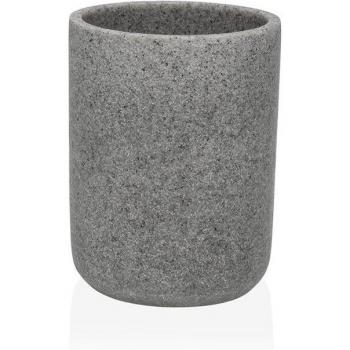 Portacepillos de Dientes Versa Gris Resina 8,2 x 16 x 8,2 cm