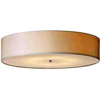 Plafón moderno Andria 70 cm, 6 luces E27, blanco y cromado
