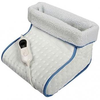 Calientapies Eléctrico FM CS-200, 100W, Blanco, 30x30x24 cm con Regulador de 3 Niveles