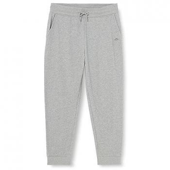 Pantalones de chándal GANT Shield para hombre - Algodón, Regular Fit, Gris Melange, XL