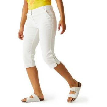 Regatta Women's White Bayletta Capri Trousers 18L - Breathable Chino Style