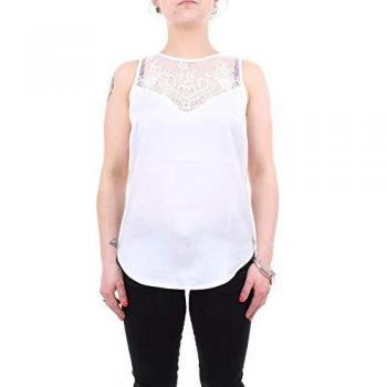 Guess SL Scarlet Top Camiseta de Tirantes Anchos, Bianco