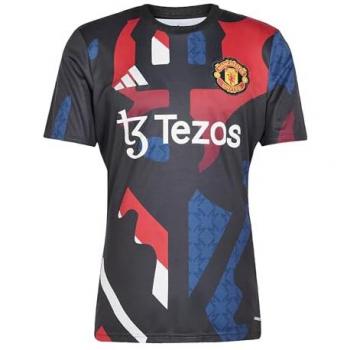 Adidas Manchester United 2024/25 Pre-Match Jersey - Black/Mufc Red/Off White/Team Coll Burgundy, Size M