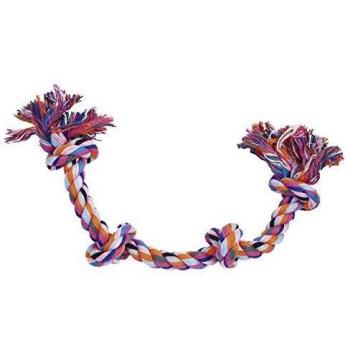Juguete Cuerda para Perros Gloria - 45 cm - con 4 Nudos - Juguete para Perros - Materiales Resistentes - Mantiene Las Encías Saludables - Color Variado
