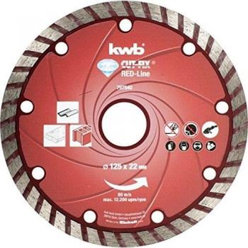 KWB 49797540 Disco diamant Cut-Fix, Rojo, 125 x 22 mm