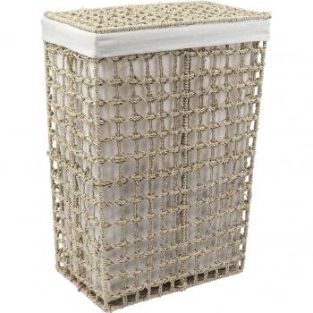 Cesto de ropa Seagrass tejido a mano con material natural - El Corte Inglés