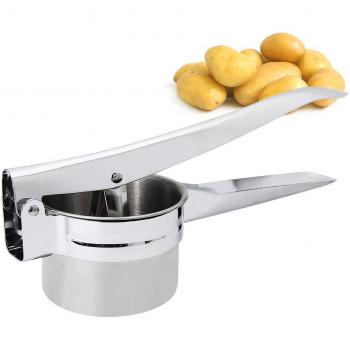 Zilong Prensa patatas, de acero inoxidable, Interchangeable discs,para patatas,frutas, verduras