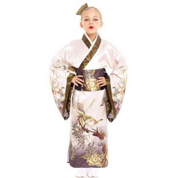 Disfraz de Kimono Japonés Tradicional color pastel para niña