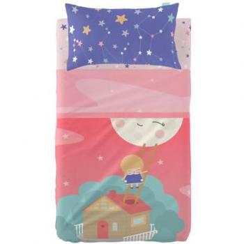 Juego de Sábanas Multicolor Happynois Moon Dream para Cuna de Bebé - 2 Piezas
