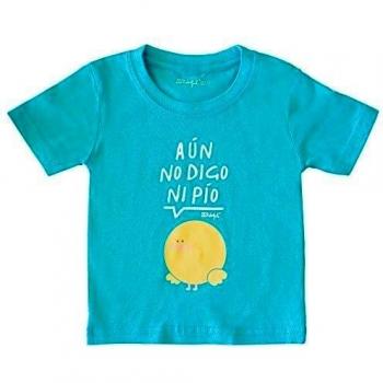 Mr. Wonderful WOA02690 - Camiseta infantil Aún no digo ni pio, talla 1, 9-12 meses, color azul