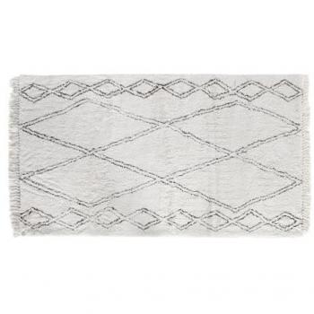 Alfombra Home ESPRIT Boho Negro Beige 175 x 100 x 3 cm