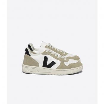Veja V-10 Suede Sneakers - Beige, Male, Size: 11 US, Low-Top, Chromefree Leather and Mesh materials