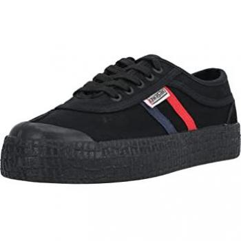 Zapatillas Retro de Lona Kawasaki 3.0 Negras con Suela de 3.2 cm y Doble Plantilla Interior