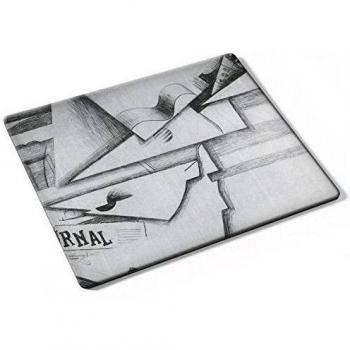 Juan Gris - Guitar And Newspaper On A Table, Designer Almohadilla del Ratón Mouse Mouse Pad con Diseño Colorido. Auténtica Alfombrilla de 250 x 190 mm. Tamaño Ideal de Media para el Uso Diario.