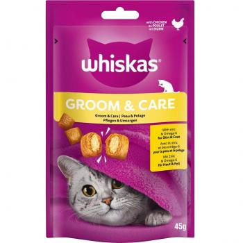 Whiskas Groom & Care snacks para gatos - Pollo (8 x 45 g)