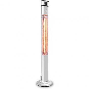 Radiador Infrarrojo Blumfeldt Heat Guru Plus 2000W con 3 Niveles de Calor y Mando a Distancia Plateado