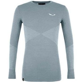 Camiseta Salewa Zebru Responsive manga larga azul marino - XL, Salewa Zebru Med Warm Amr M L/S Tee Hombre Negro