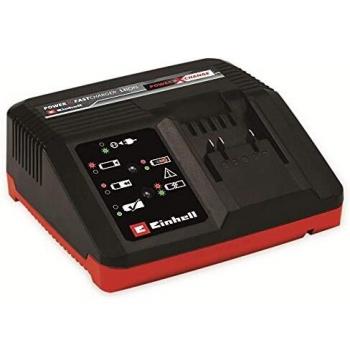 Einhell Original Cargador Power X-Fastcharger 4A Power X-Change, iones de Li, 18V, tiempos de carga cortos, superv. permanente de batería y gestión de carga inteligente, indicador LED de 6 estados