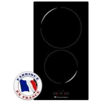 Placa de Inducción Integrada Continental Edison CETI2FR 2800W - 2 Zonas - 29x52 cm - Cristal Negro