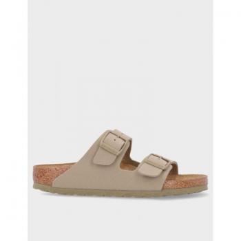 Birkenstock Arizona Birko-Flor Women's Mules in Faded Khaki, Two Bar Design, Color: Grün/Grün