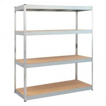 Estantería Galvanizada con 4 Baldas Ajustables - Dimensiones 180x160x60cm - Capacidad de Carga Máxima 600kg por Balda