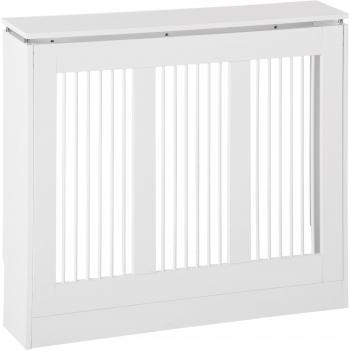 HOMCOM Cubierta de Radiador Blanco 90x18x84 cm