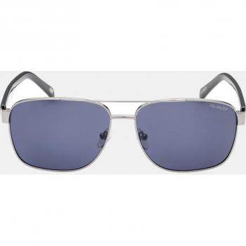 Gafas de Sol Rectangulares para Hombre Skechers SE6160 08V - Montura de Metal Gris con Lentes Polarizadas Azul