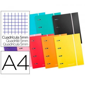Carpeta con recambio Liderpapel A4 cuadro 5 mm 120 hojas 80 g