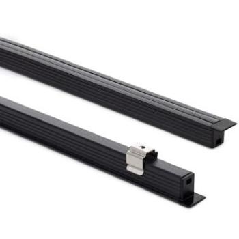 Perfil de Aluminio Empotrable 2 m para Tiras LED hasta 6 mm - Negro Translucido