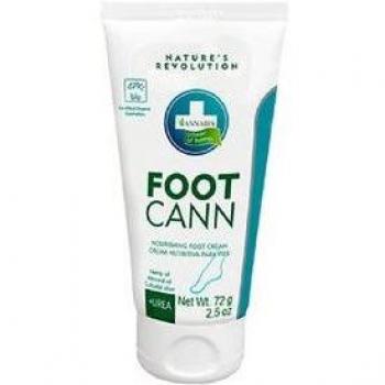 Annabis Cremcann Footcann Crema Nutritiva para Pies con Semilla de Cáñamo, Aceite de Almendras, Manteca de Karité, Urea, Plata Coloidal y Vitamina