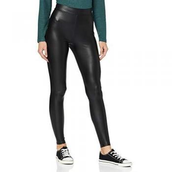 ONLY Leather Wet Look Skinny High Waist Leggings in Black 15187844 - XL