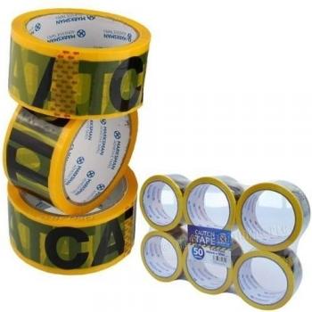 6 x rollos Barrier 48 mm x 50 m de cinta de PVC Precaución Advertencia De Peligro Warehouse Peligroso