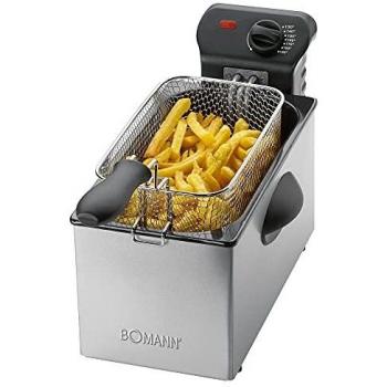 Bomann FR 2264 CB - Freidora, acero inoxidable, 3 l, desmontable, 2000 W