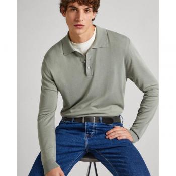 Jersey de punto verde Malone de Pepe Jeans para hombre con cuello tipo polo