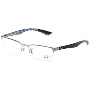Ray-Ban RB8412 Gunmetal Square Eyeglasses